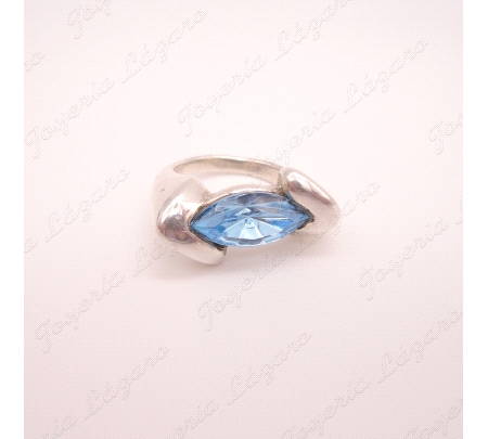 SORTIJA PLATA CIRCO MARQUESE AGUAMARINA