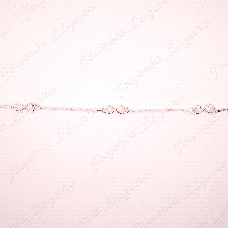 PULSERA PLATA BISMARK+ 3 INFINITOS                                                                  