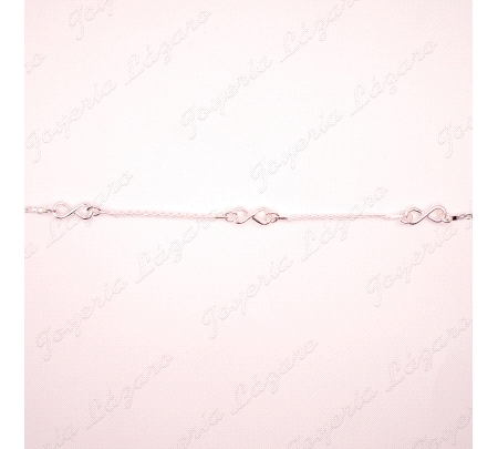 PULSERA PLATA BISMARK+ 3 INFINITOS                                                                  