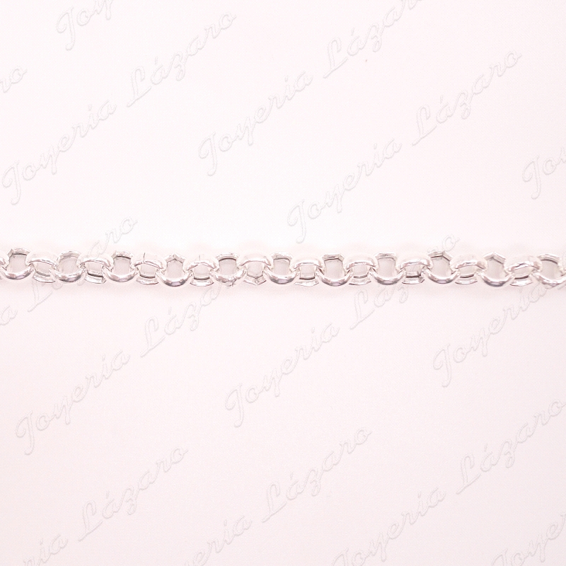 PULSERA PLATA ROLO 4MM                                                                              