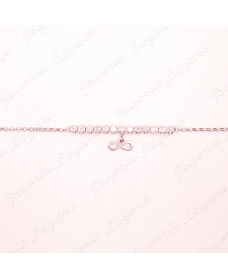 PULSERA PLATA LIGERA CENTRO CIRCONITAS BOCEL+INFINITO LISO COLGANDO                                 