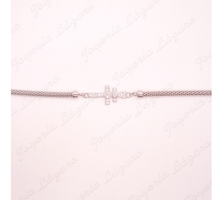 PULSERA PLATA CORDON CARAVACA CIRCONITAS                                                            