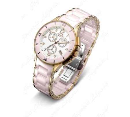 DUWARD RELOJ DIPLOMATIC SRA. CERAMICA +ACERO ROSA