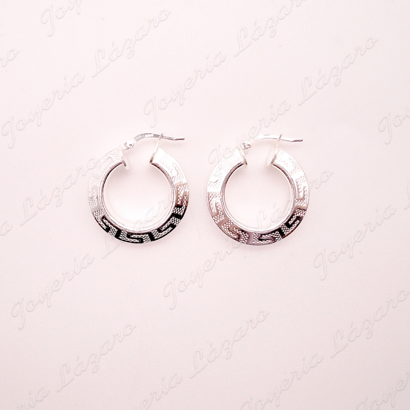 PEND. AROS PLATA GRECA 4MM, 14MM INT                                                                