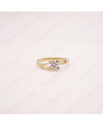 SORTIJA ORO 18 KTS SOLITARIO 4 GARRAS DISEÑO