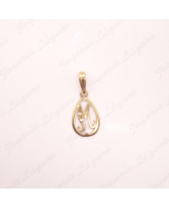 COLGANTE ORO 18KT OCASION LETRA M CERCO OVAL                                                        