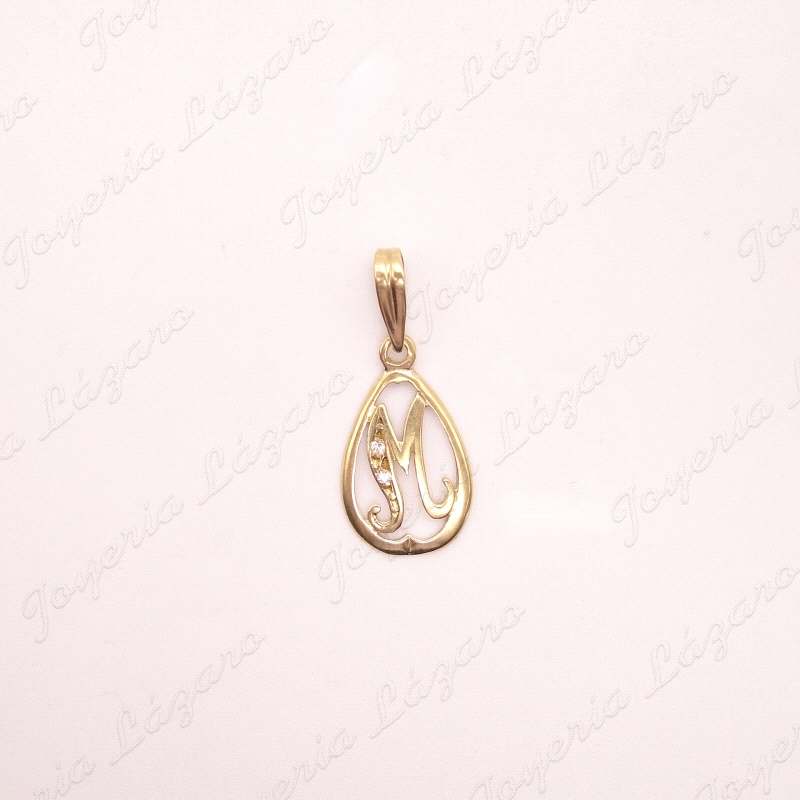 COLGANTE ORO 18KT OCASION LETRA M CERCO OVAL                                                        