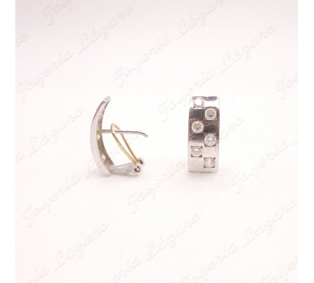 PEND. ORO 18KT BLANCO OCASION, PLACA OVALADA 6CIRCOS, OMEGA