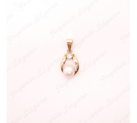 COLGANTE ORO 18KT OCASION PERLA+CIRCO