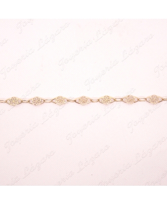 PULSERA ORO 18KT OCASION ROMBOS CALADOS                                                             