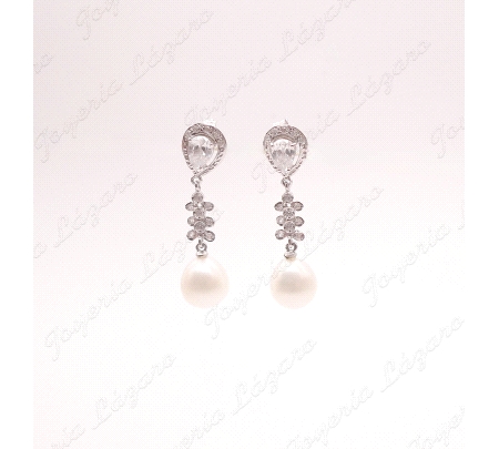 PEND. LARGOS ORO 18KT BLANCO OCASION, CIRCO PERA+CADENA CIRCO+PERLA CU                              