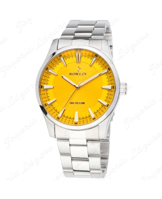 NOWLEY RELOJ ACERO ESFERA AMARILLA 42 X 425 X 10 MM                                                 