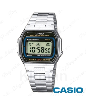RELOJ CASIO PLATEADO SERIE DIGITAL PARA CABALLERO A164WA-1