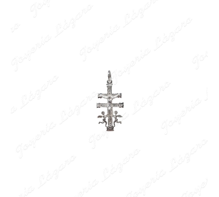 CRUZ DE CARAVACA PLATA PEQUEÑA 14X7