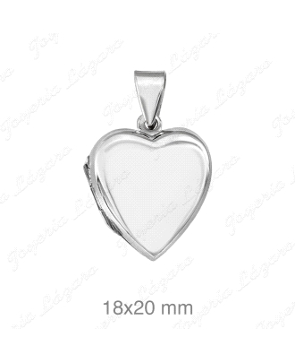 COLGANTE PLATA CORAZON PLANO LISO                                                                   