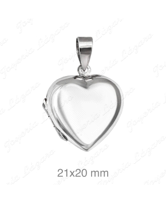 COLGANTE PLATA CORAZON ABOMBADO                                                                     