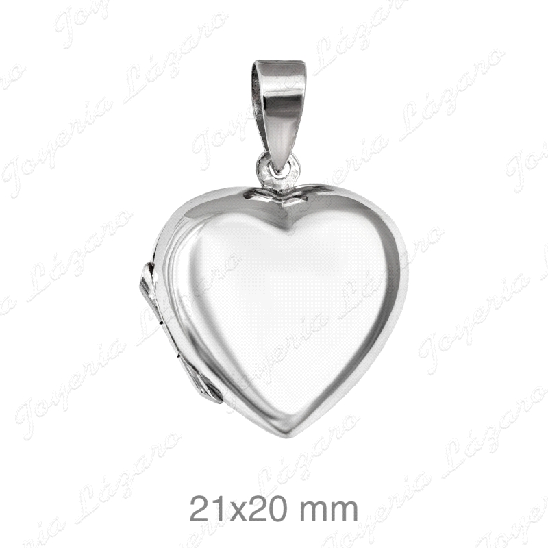 COLGANTE PLATA CORAZON ABOMBADO                                                                     