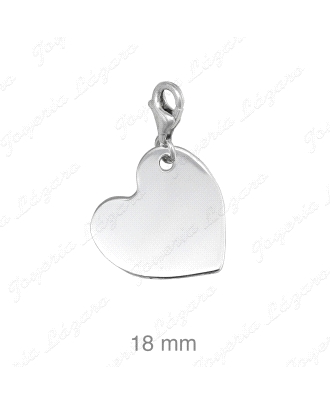 COLGANTE PLATA CORAZON CHARM                                                                        