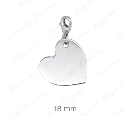 COLGANTE PLATA CORAZON CHARM                                                                        