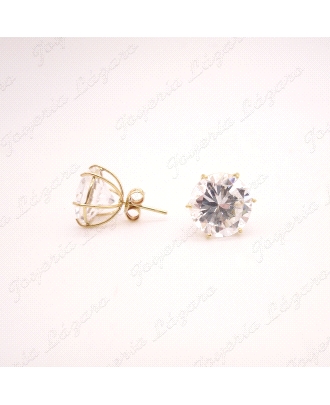 PEND. ORO 18KT OCASION CIRCONITA 11MM CON 5 GARRAS Y ARO EN BASE,C.PRE                              