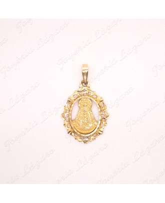 MEDALLA ORO 18KT OCASION VIRGEN ROCIO FILIGRANA 29MM                                                