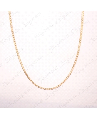 CADENA 60 CM. ORO 18KT OCASION BARBADA DOBLE MACIZA 4MM                                             