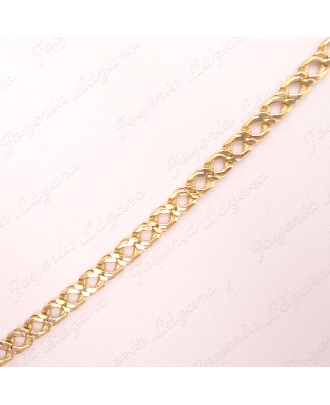 CADENA 60 CM. ORO 18KT OCASION BARBADA DOBLE MACIZA 4MM                                             