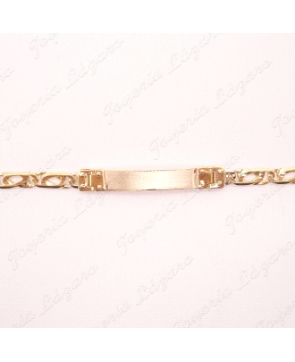 ESCLAVA ORO 18KT OCASION ESLAB. DOBLE BARBADO 4.5MM 18CM                                            