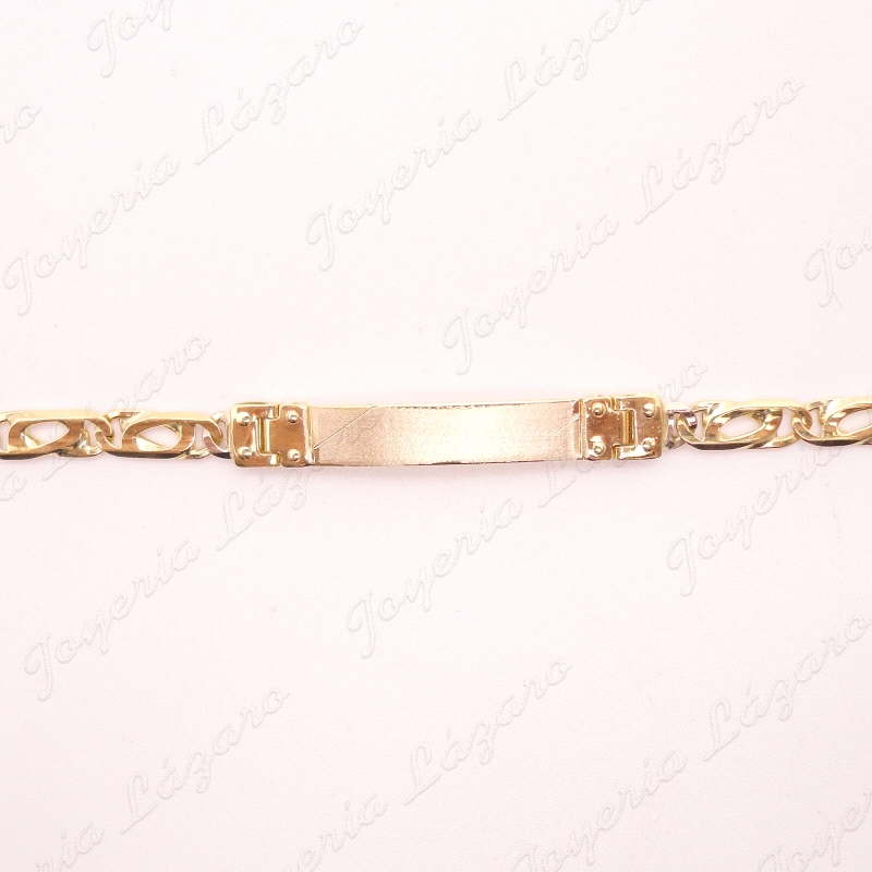 ESCLAVA ORO 18KT OCASION ESLAB. DOBLE BARBADO 4.5MM 18CM                                            