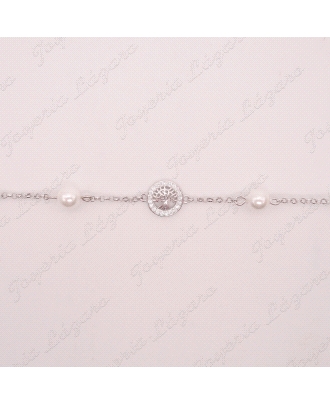 PULSERA PLATA PERLAS ARBOL VIDA CERCO CIRCO                                                         