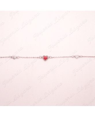 PULSERA PLATA CORAZONES ESMALTES COLOR                                                              