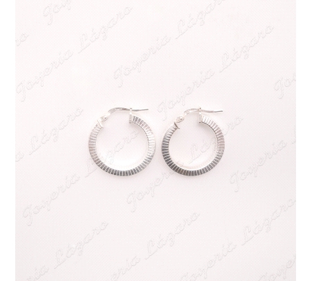 PEND. AROS PLATA RAYADOS 20MM