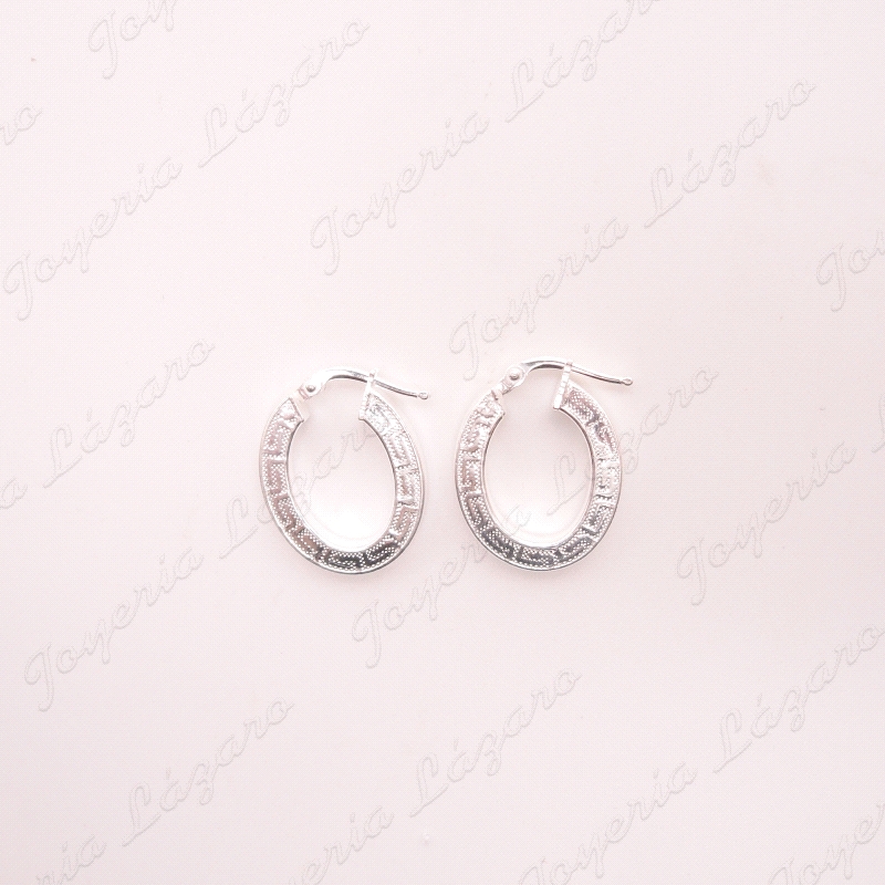 PEND. AROS PLATA OVAL GRECA                                                                         