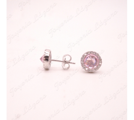 PEND. PLATA REDONDOR CIRCONITAS VARIOS,NEGRO/ROSA/CELESTE