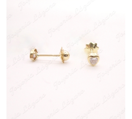 PEND. TORN. ORO 18 KTS CORAZON PEQUEÑO 4MM CIRCONITA BOCEL