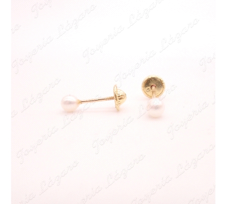 PEND. TORN. ORO 18 KTS PERLA DULCE 3MM