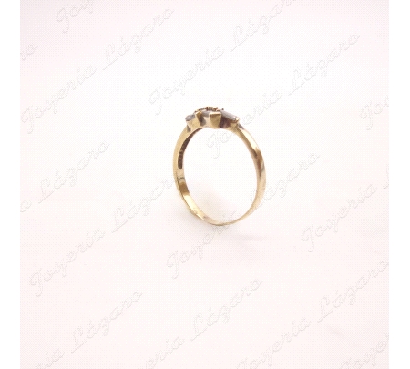 SORTIJA ORO 18KT OCASION 3 CIRCO BAGUETTE