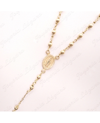 ROSARIO ORO 18KT OCASION CUENTAS DE 3MM CADENQA MIXTA                                               