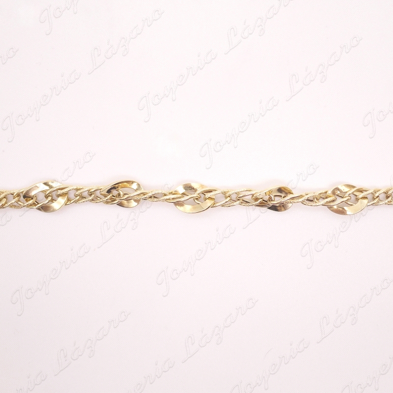 PULSERA ORO 18KT OCASION DISEÑO ITALIANO BARBADA  ESLAB. GRANDES INTER                              