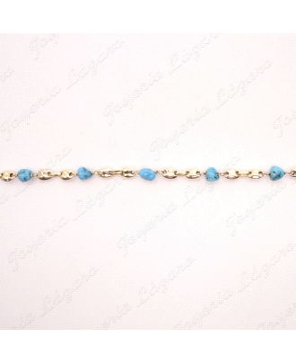 PULSERA ORO 18KT OCASION TURQUESAS CALABROTE                                                        