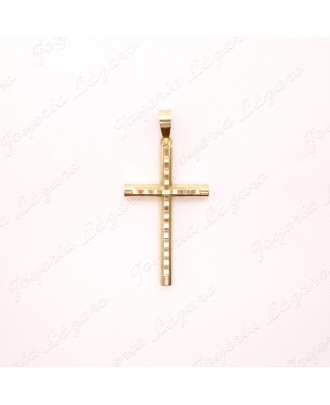 CRUZ ORO 18KT OCASION SIN CRISTO  GALLONADA 28X32                                                   