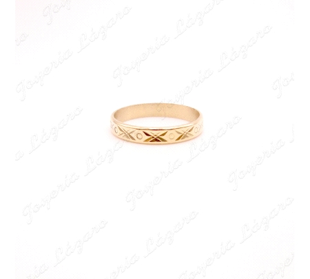 ALIANZA ORO 18KT OCASION TALLADA                                                                    