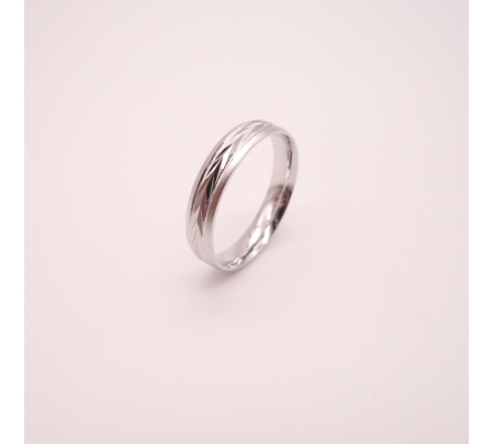 ALIANZA PLATA TALLADA ESPIGA CENTRO 4MM