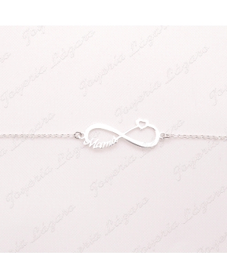 PULSERA PLATA INFINITO MAMA CALADO                                                                  