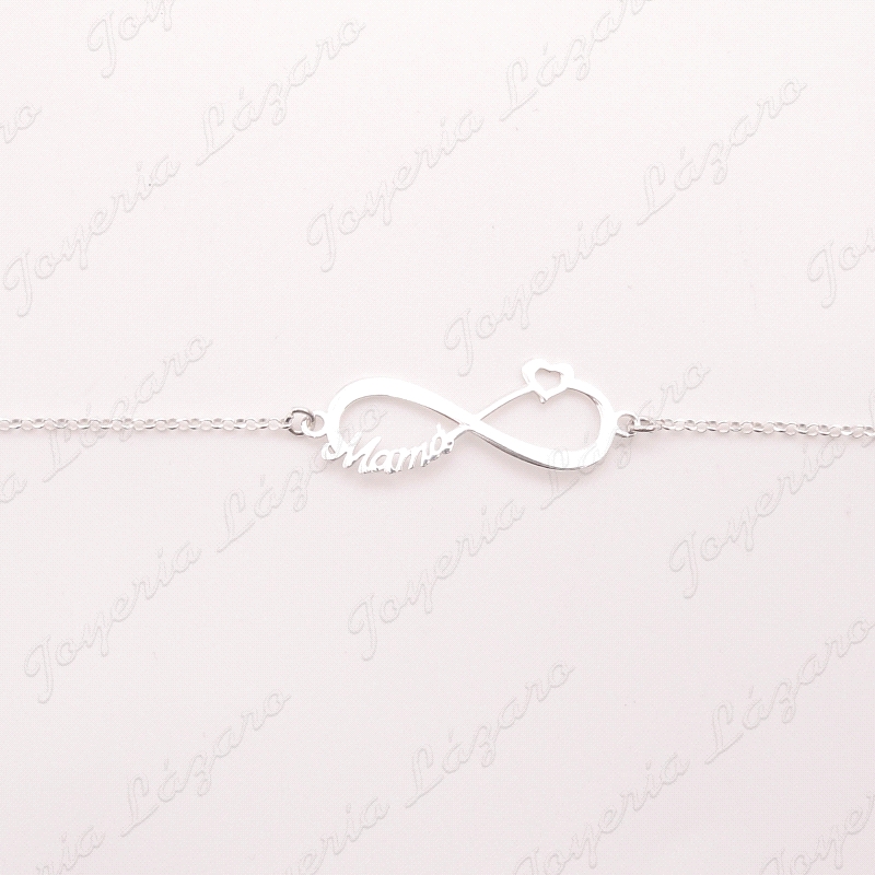 PULSERA PLATA INFINITO MAMA CALADO                                                                  