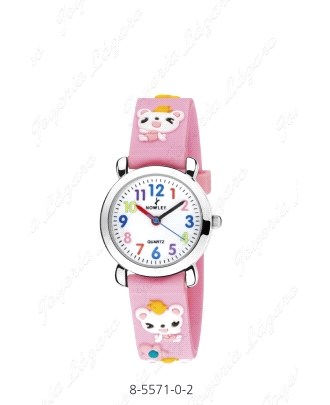 NOWLEY RELOJ KIDS ROSA CLARO OSITO FLORES                                                           