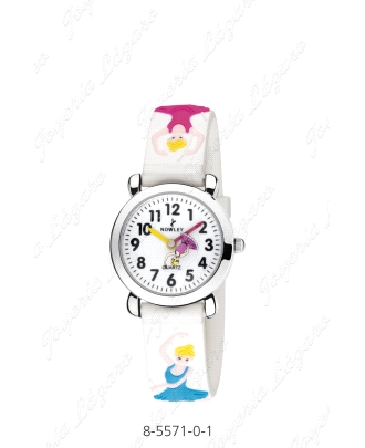 RELOJ NOWLEY KIDS LAPIZ BLANCO BAILARINAS                                                           