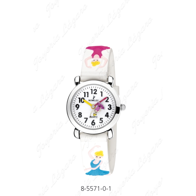 RELOJ NOWLEY KIDS LAPIZ BLANCO BAILARINAS                                                           