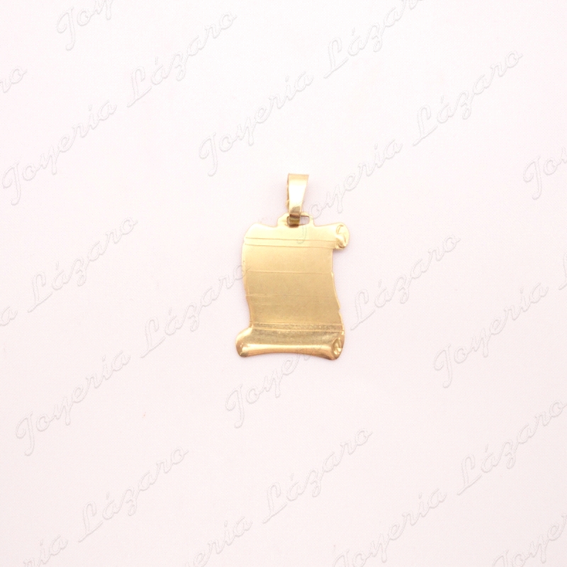 PLACA ORO 18KT OCASION PERGAMINO 18X22                                                              