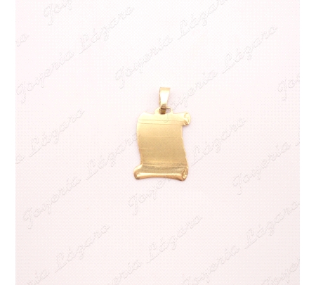 PLACA ORO 18KT OCASION PERGAMINO 18X22                                                              